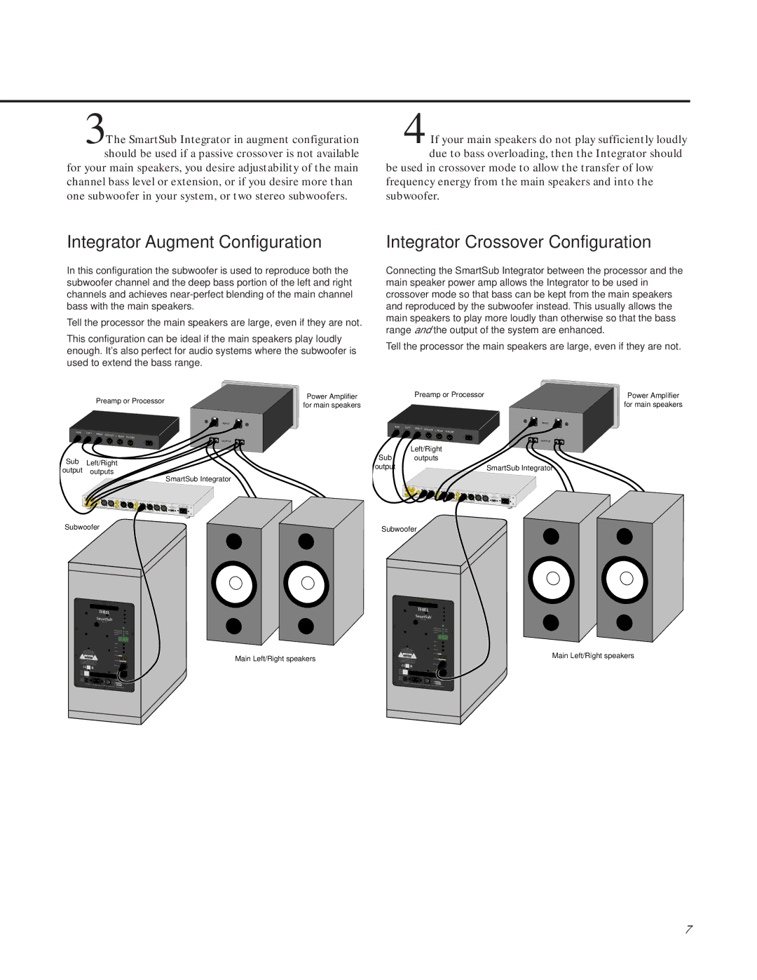 Thiel Audio Products SS2 manual Integrator Augment Configuration 