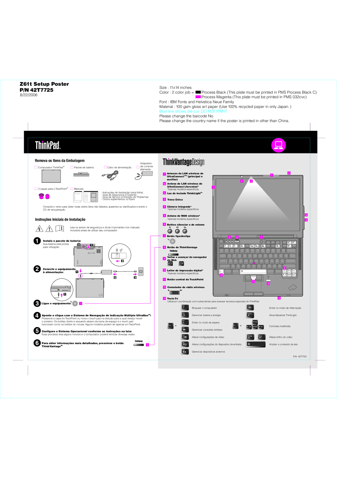 Think Outside Z61T manual Remova os Itens da Embalagem, Instruções Iniciais de Instalação 