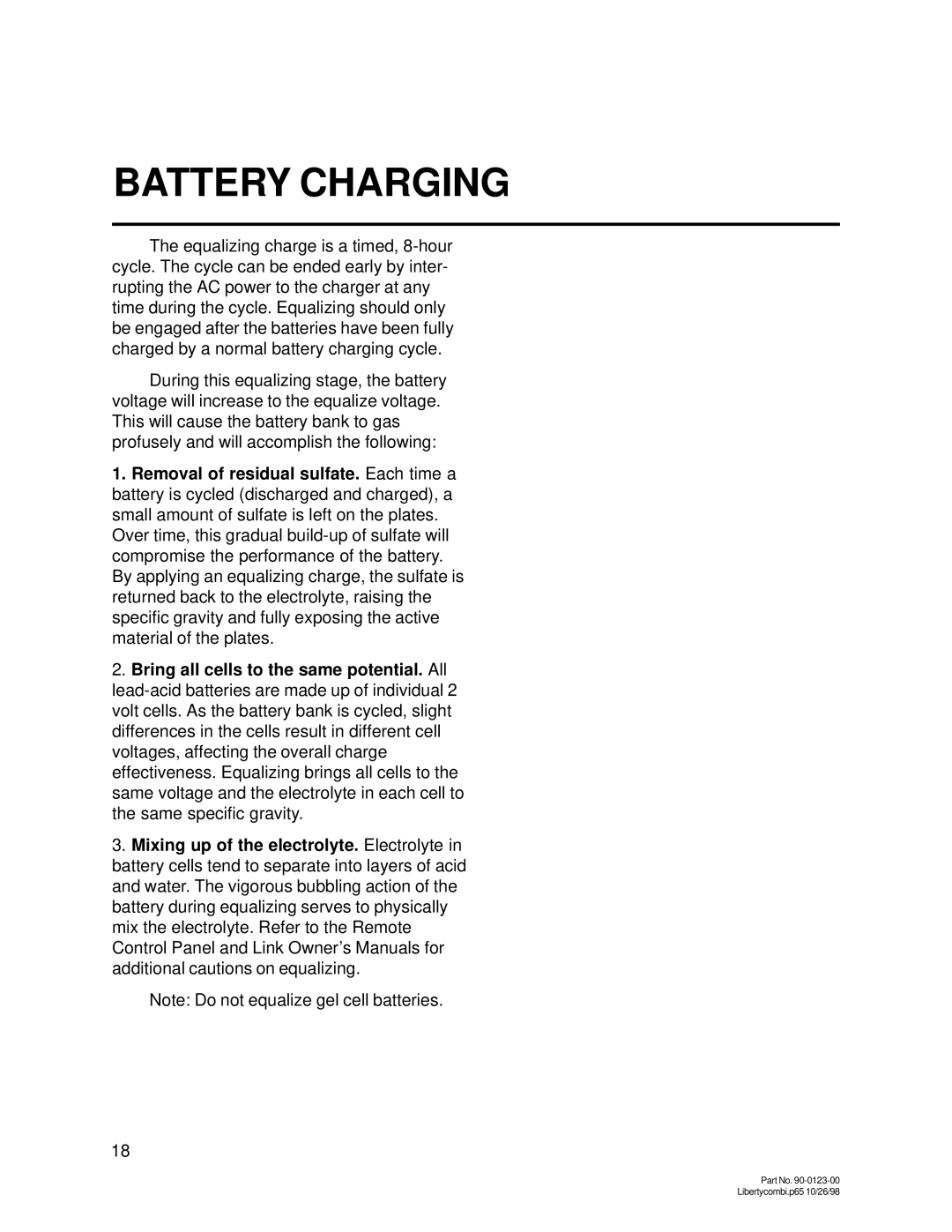 Thomas & Betts 20D, 15D owner manual Battery Charging 