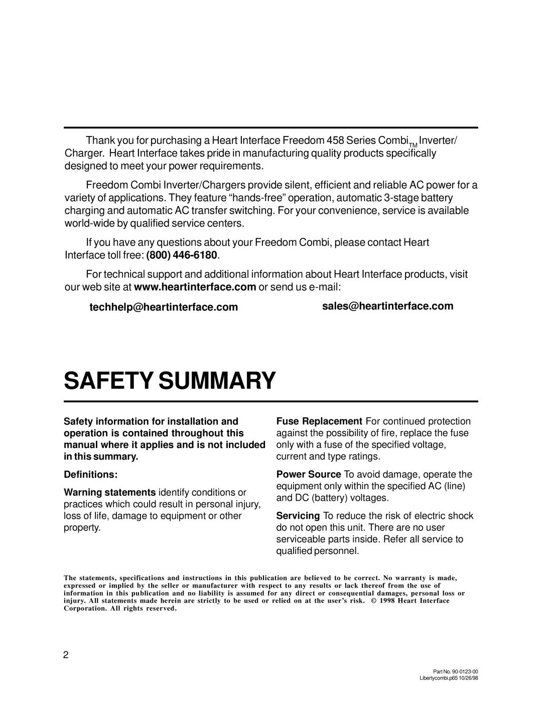 Thomas & Betts 20D, 15D owner manual Safety Summary 