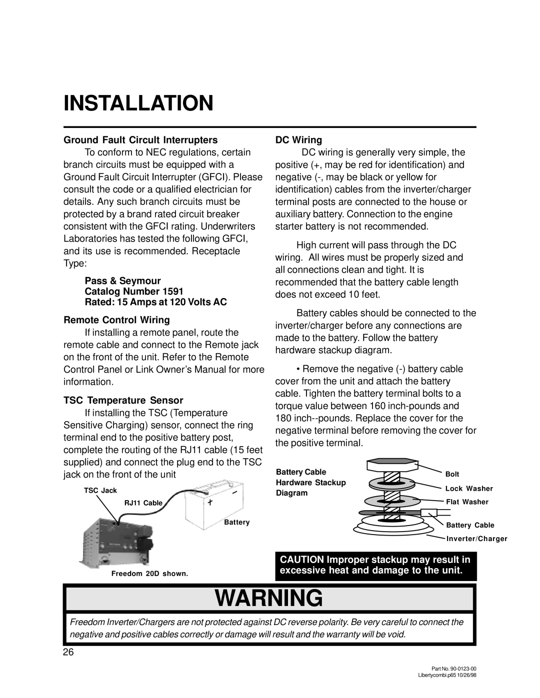 Thomas & Betts 20D, 15D owner manual Ground Fault Circult Interrupters, DC Wiring 