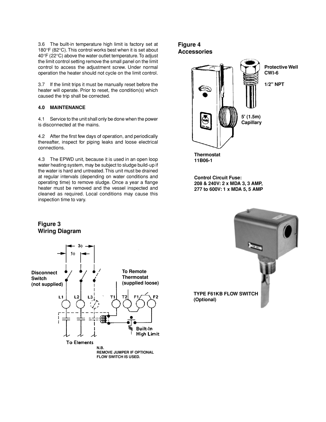 Thomas & Betts EPW dimensions Accessories, Wiring Diagram, Maintenance, CWI-6 