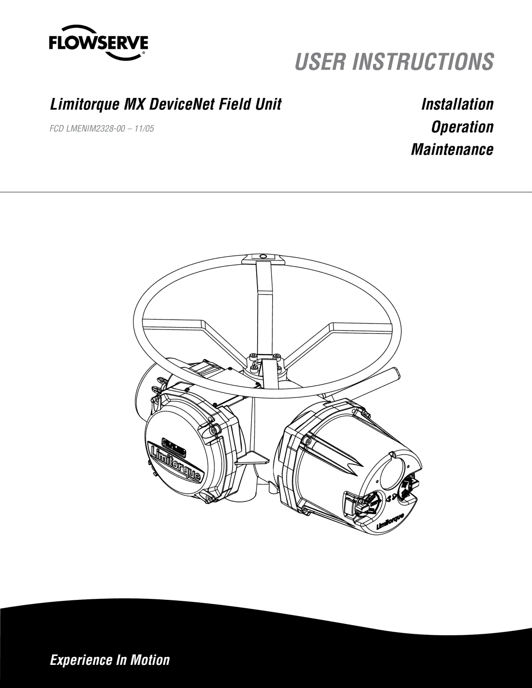 Thomas & Betts Limitorque MX Device Net Field Unit manual User Instructions 