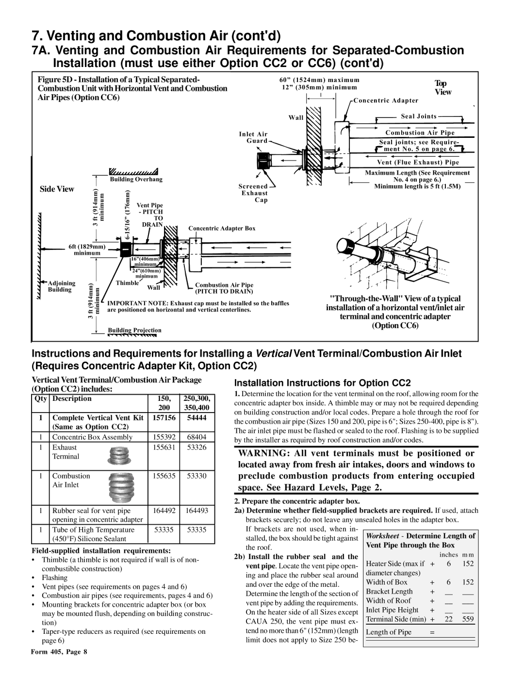 Thomas & Betts RGM 405, RZ405 dimensions Installation Instructions for Option CC2, Side View, 2b Install the rubber seal 