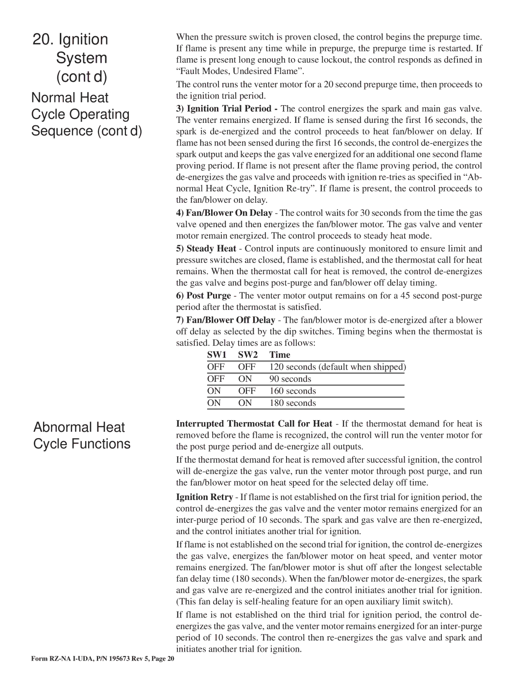 Thomas & Betts UDAS, UDAP dimensions Ignition System cont’d, SW1 SW2 Time 