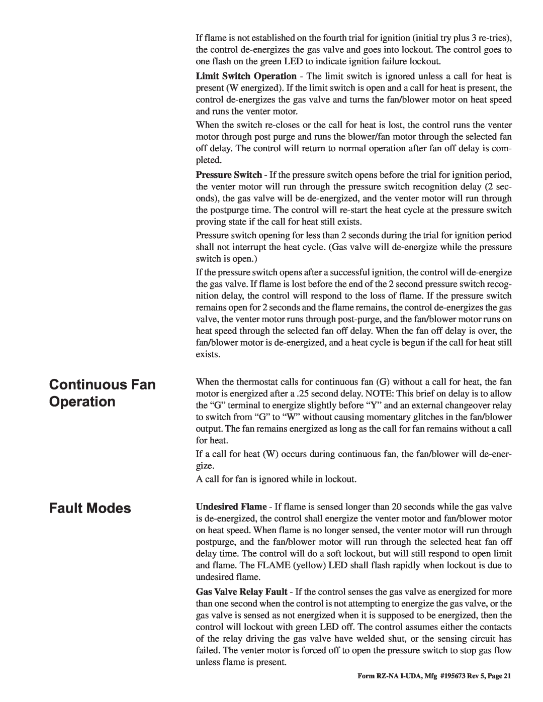 Thomas & Betts UDAP, UDAS dimensions Continuous Fan Operation Fault Modes 