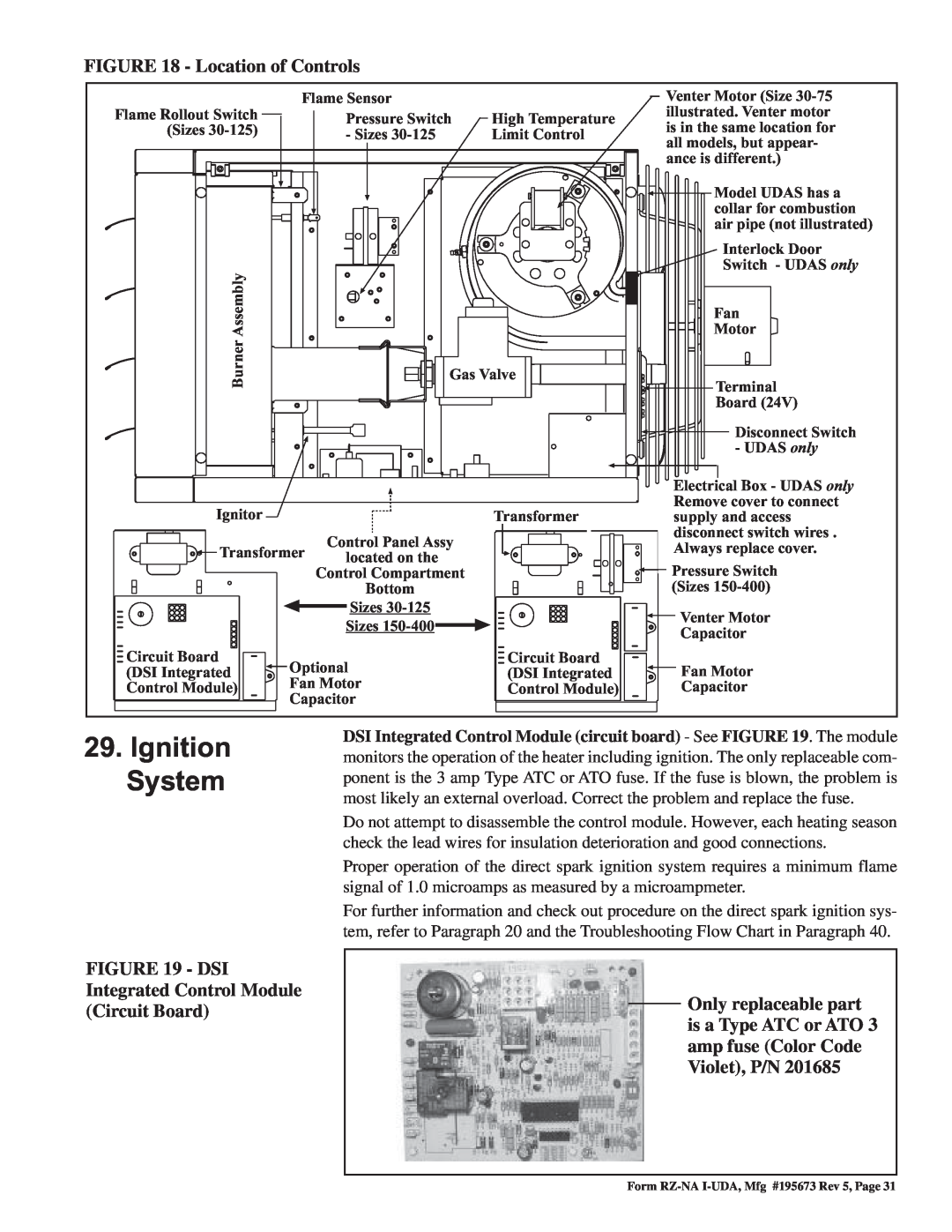 Thomas & Betts UDAP, UDAS dimensions Ignition System, Location of Controls, DSI Integrated Control Module, Circuit Board 