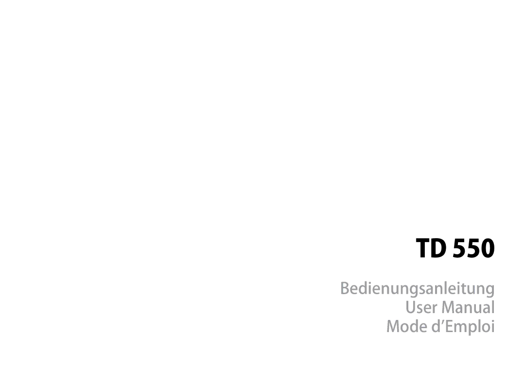 THORENS 550 user manual 