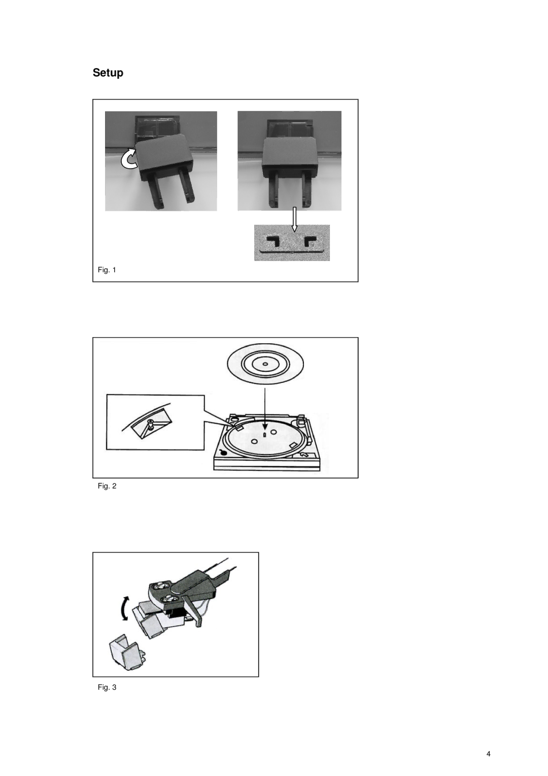 THORENS 653-068 manual Setup 