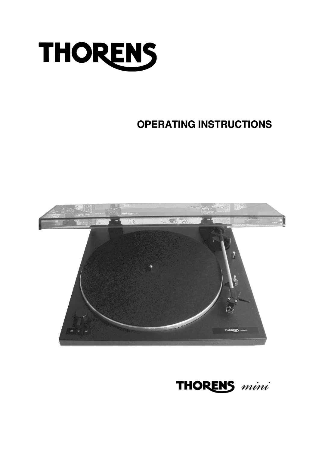 THORENS 653-068 manual Operating Instructions 