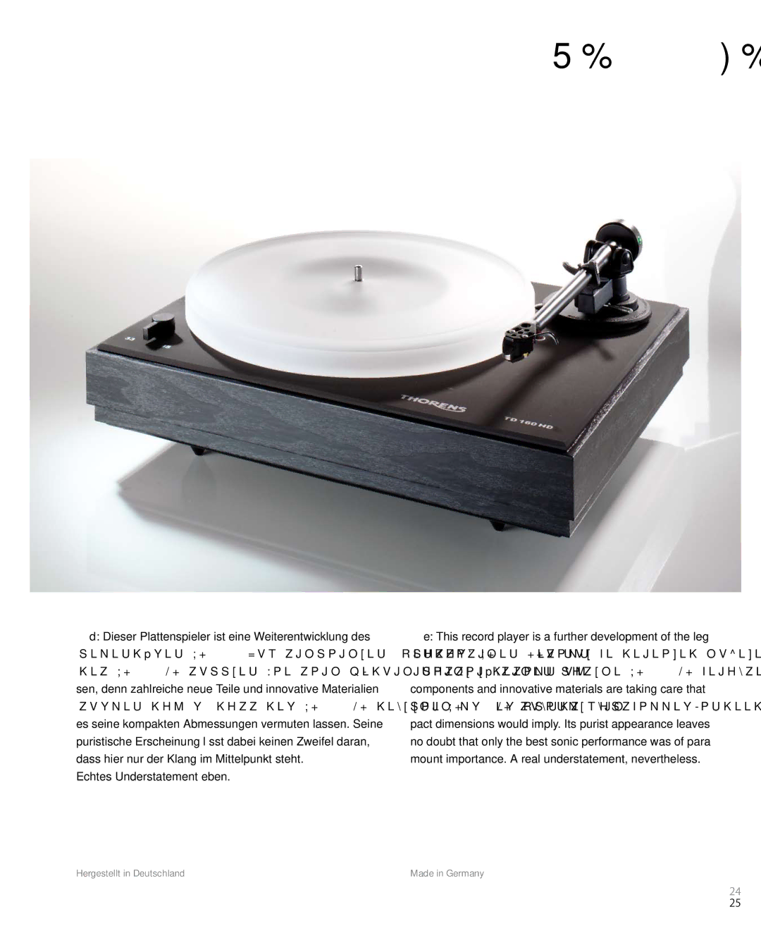 THORENS MM001 manual TD 160 HD 