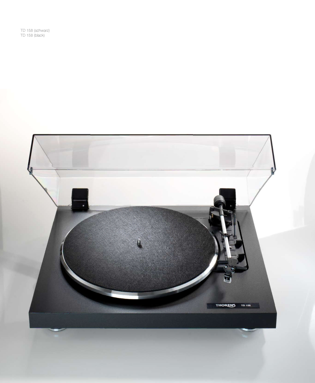 THORENS MM001 manual TD 158 schwarz TD 158 black 