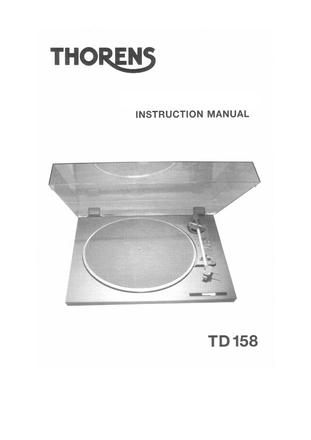 THORENS TD158 manual 