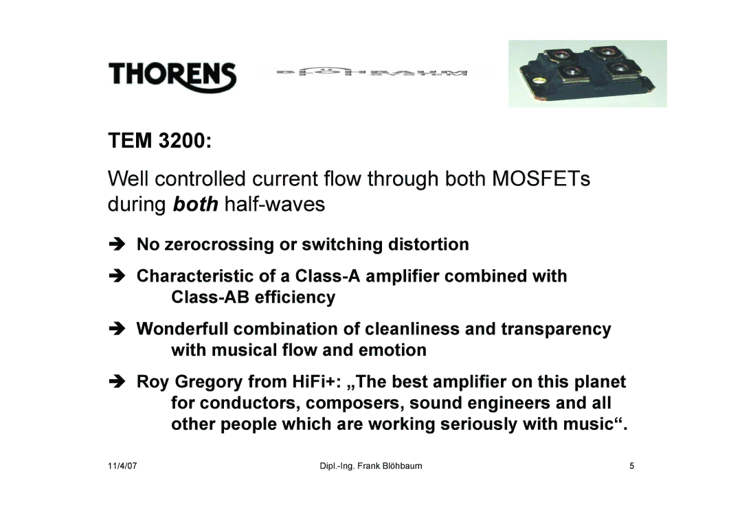 THORENS TEP 3800, TEM 3200 manual Tem 