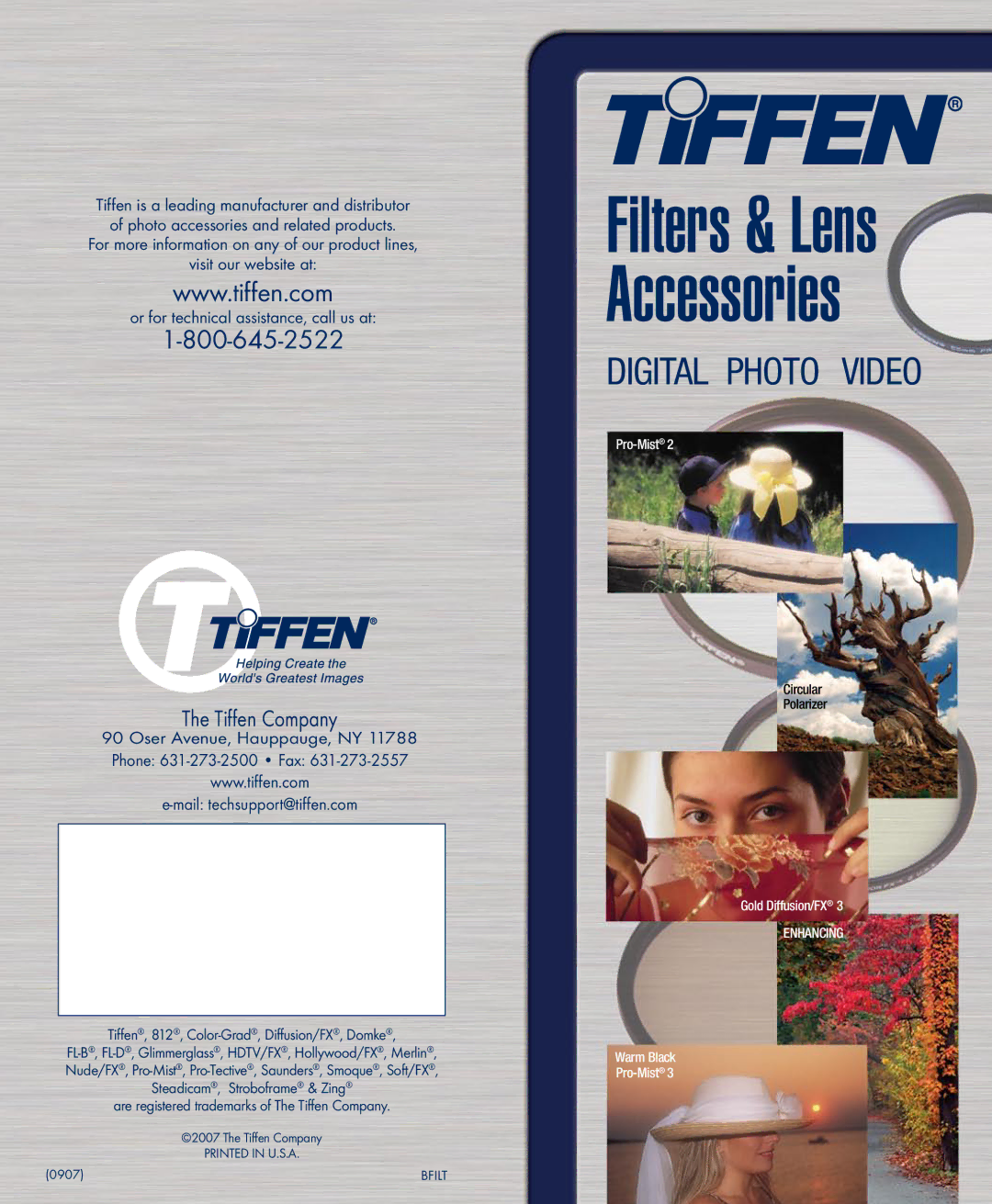 Tiffen Digital Photo Video manual Filters & Lens Accessories 