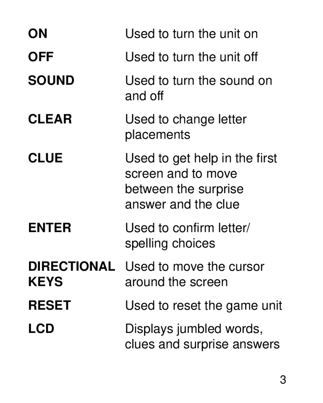 Tiger 07-010 manual Off 