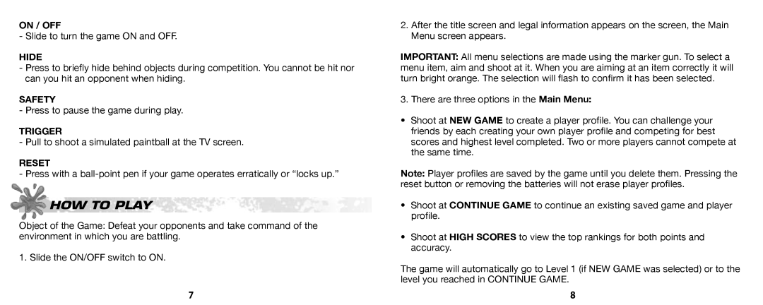 Tiger 42792 manual HOW to Play 