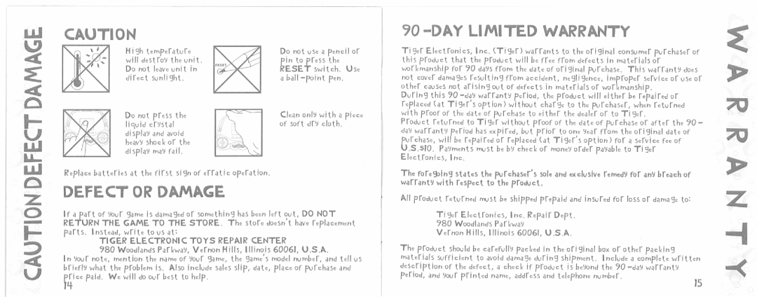 Tiger 600-005 manual 