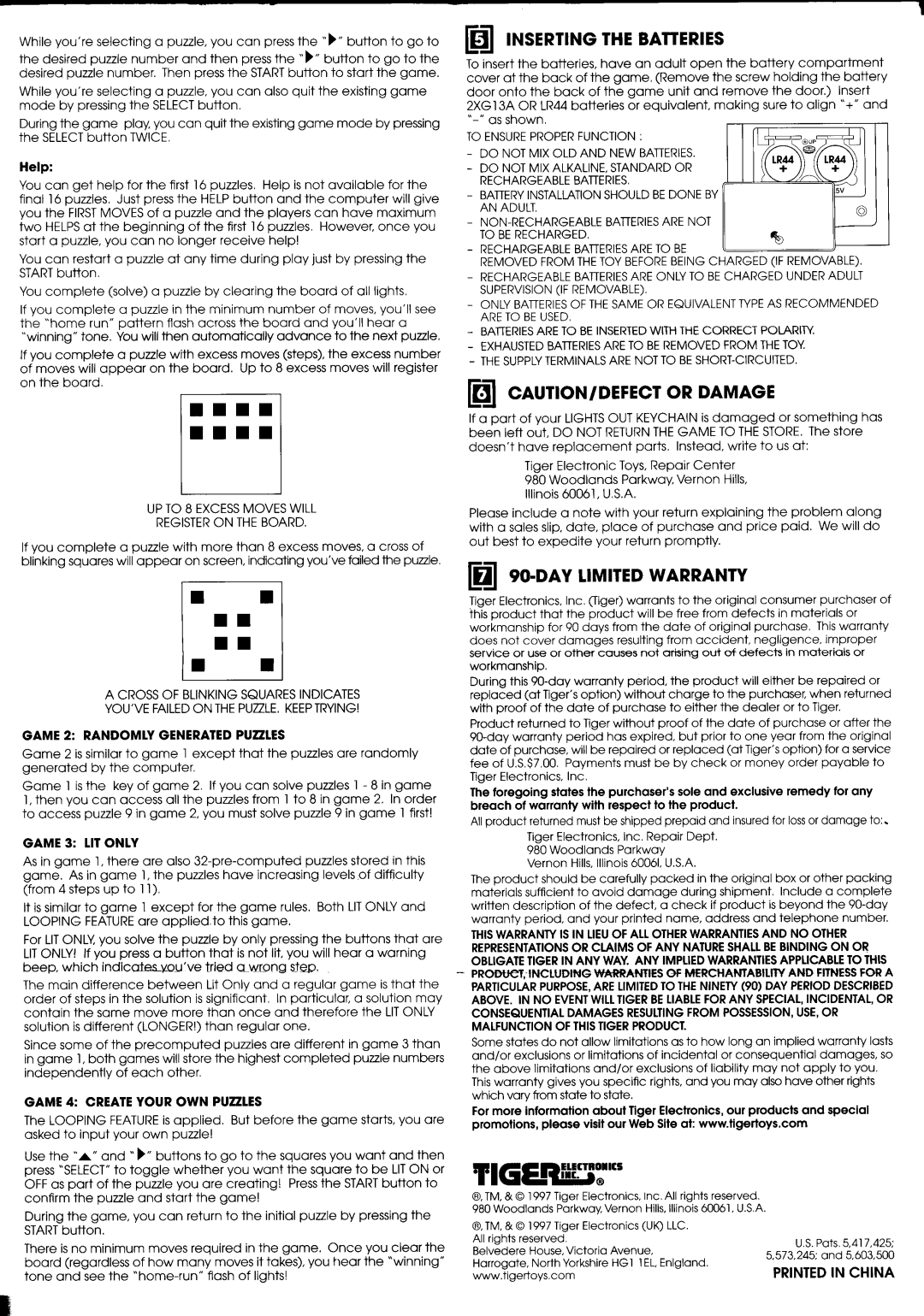 Tiger 65-101 manual 