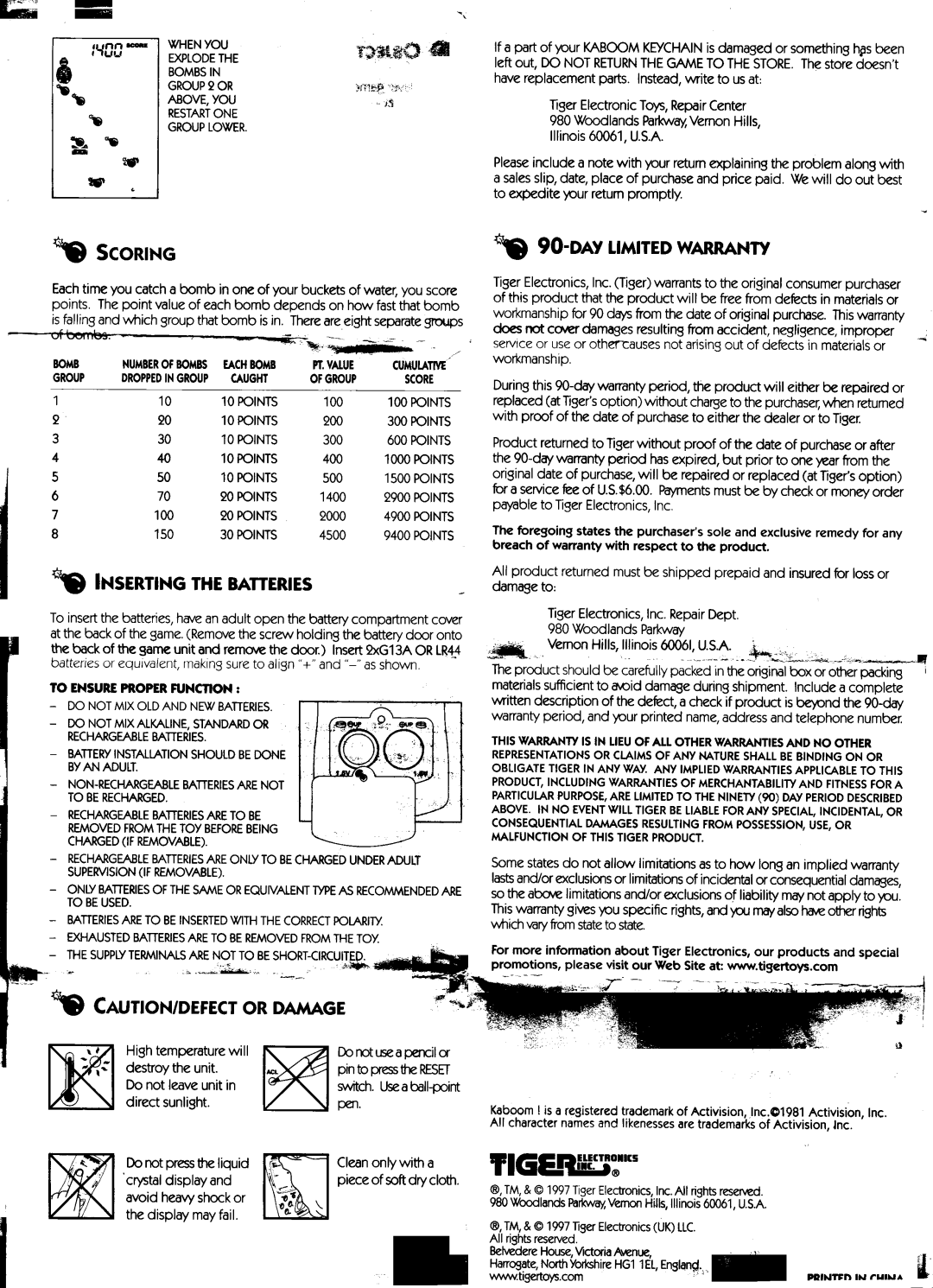 Tiger 65-194 manual 