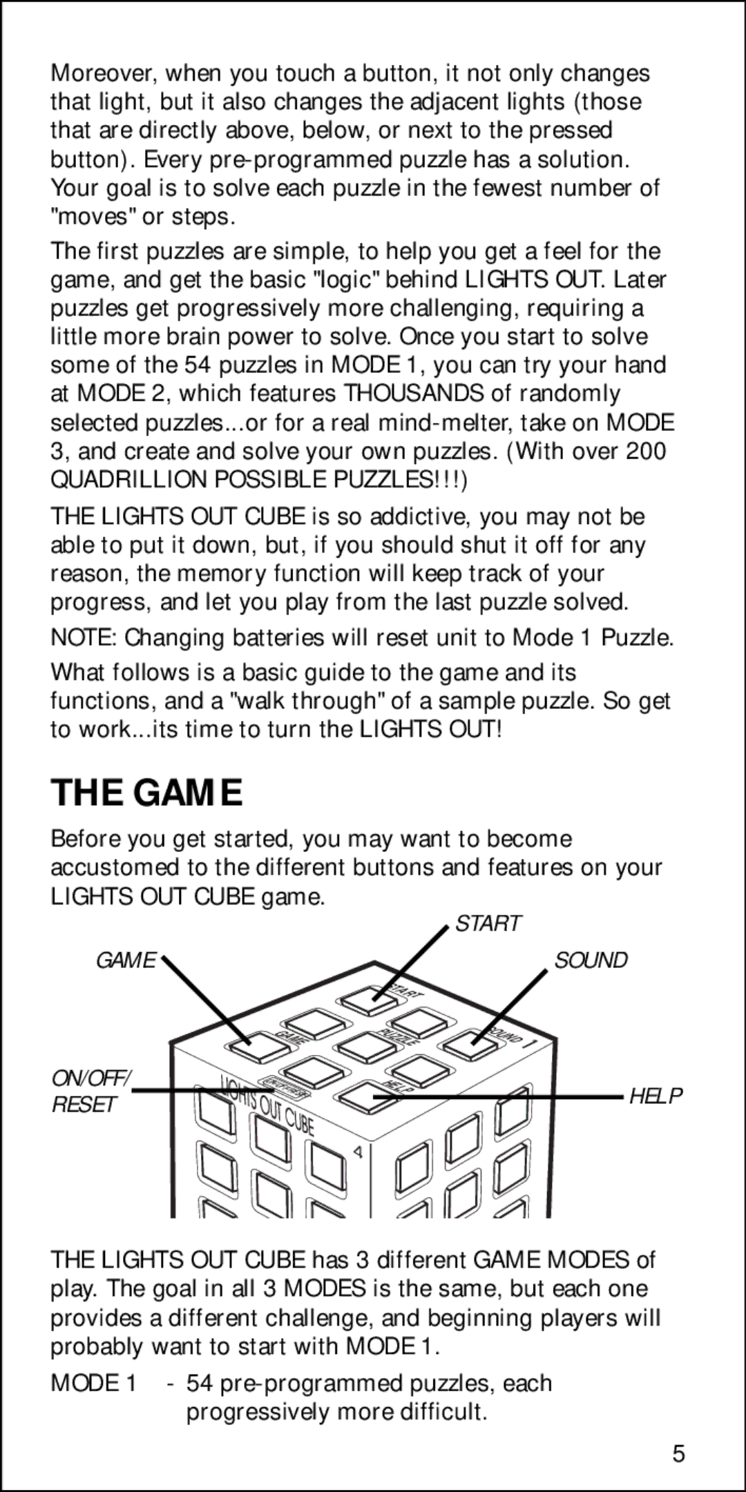 Tiger 7-592 quick start Game, Quadrillion Possible Puzzles 