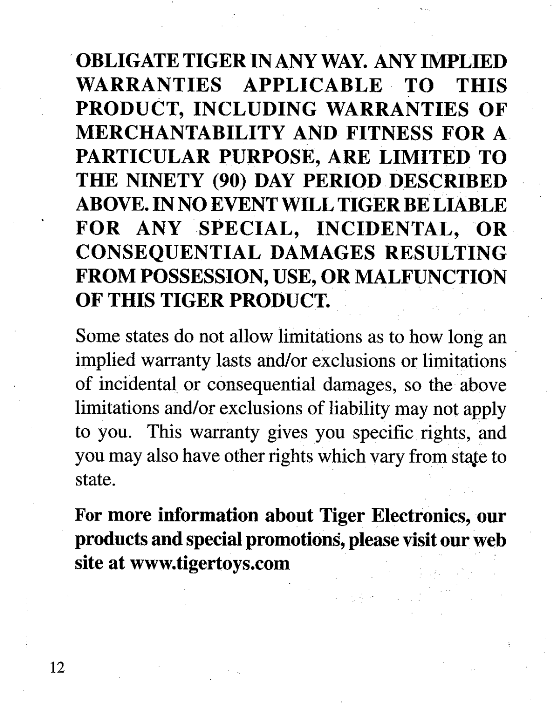 Tiger 7-930-4 manual 