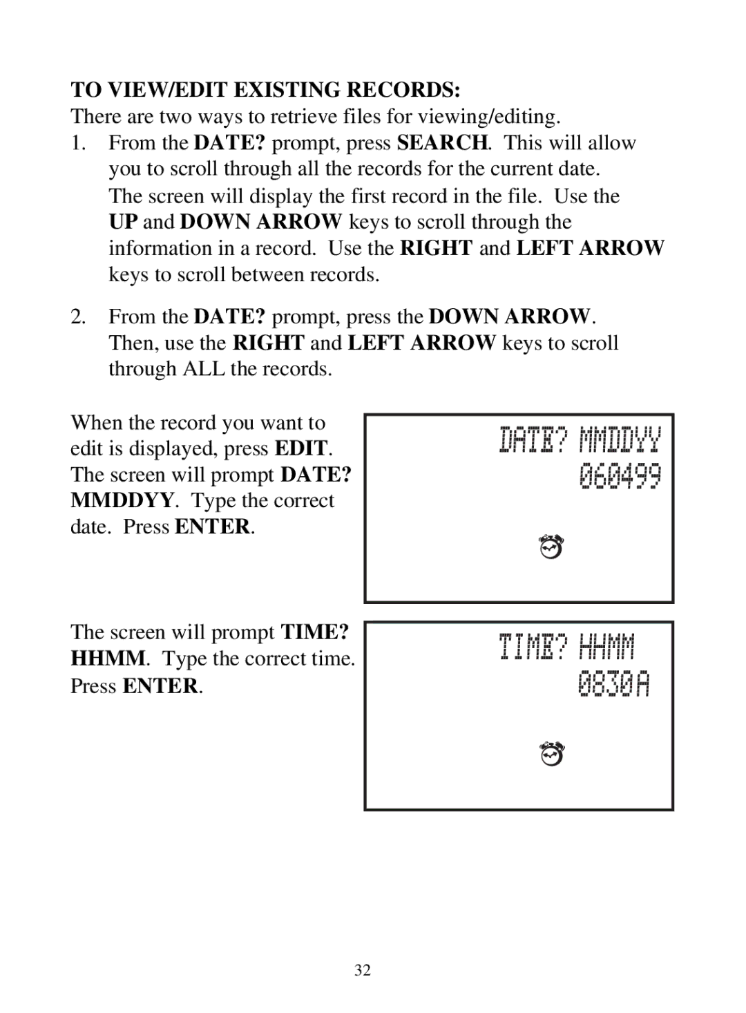 Tiger 71-555 warranty To VIEW/EDIT Existing Records 