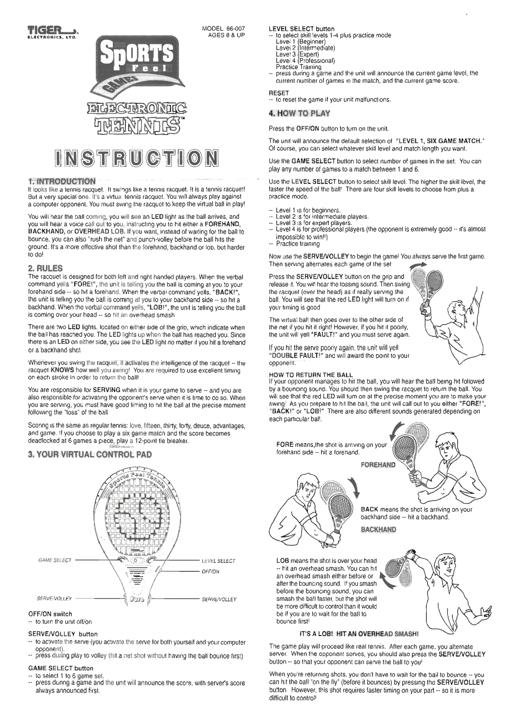 Tiger 86-007 manual 