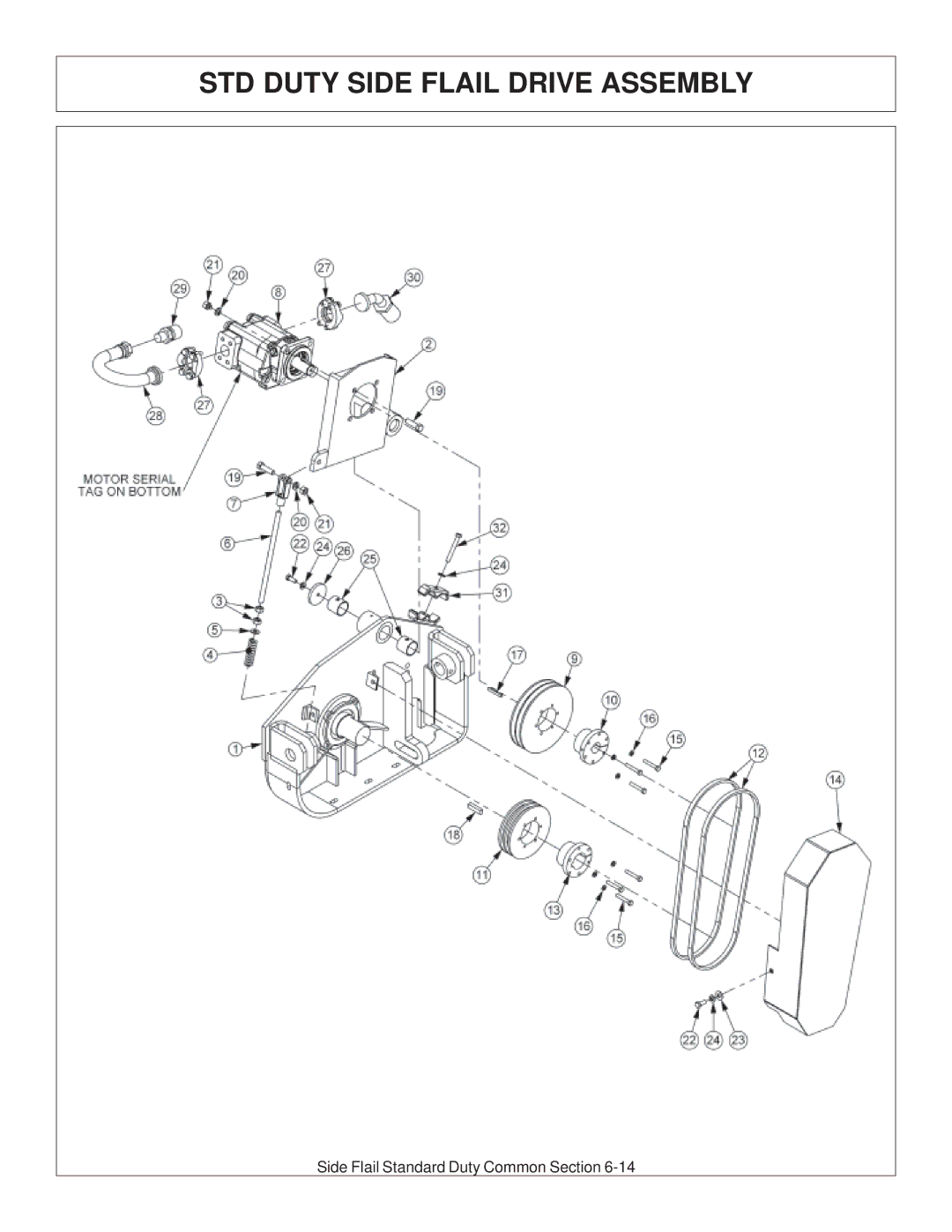 Tiger JD 5101E, JD 5083E, JD 5093E manual STD Duty Side Flail Drive Assembly 