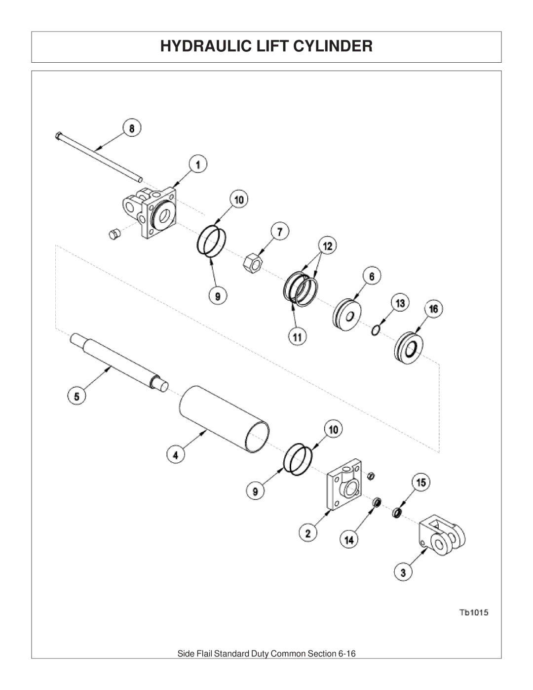 Tiger JD 5083E, JD 5101E, JD 5093E manual Hydraulic Lift Cylinder 