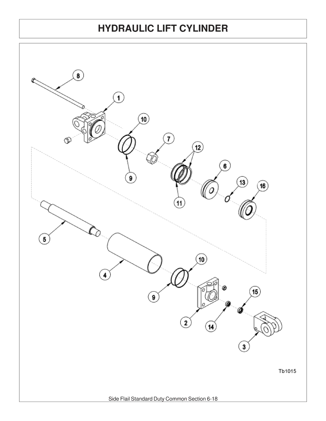 Tiger JD 5093E, JD 5083E, JD 5101E manual Hydraulic Lift Cylinder 