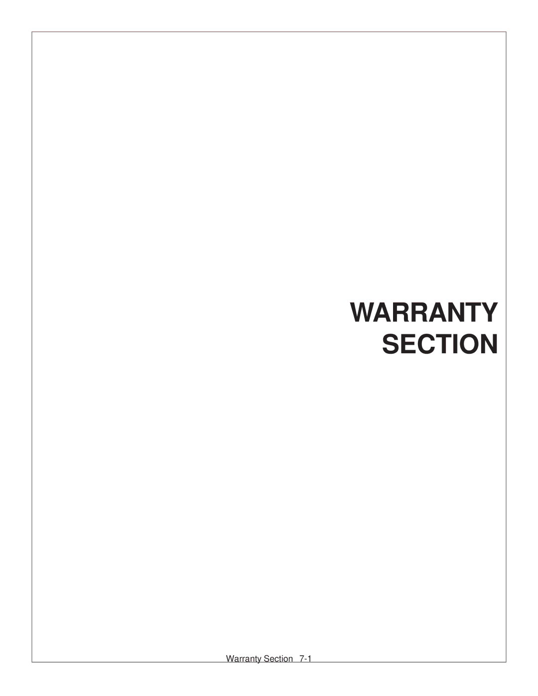 Tiger JD 5083E, JD 5101E, JD 5093E manual Warranty Section 