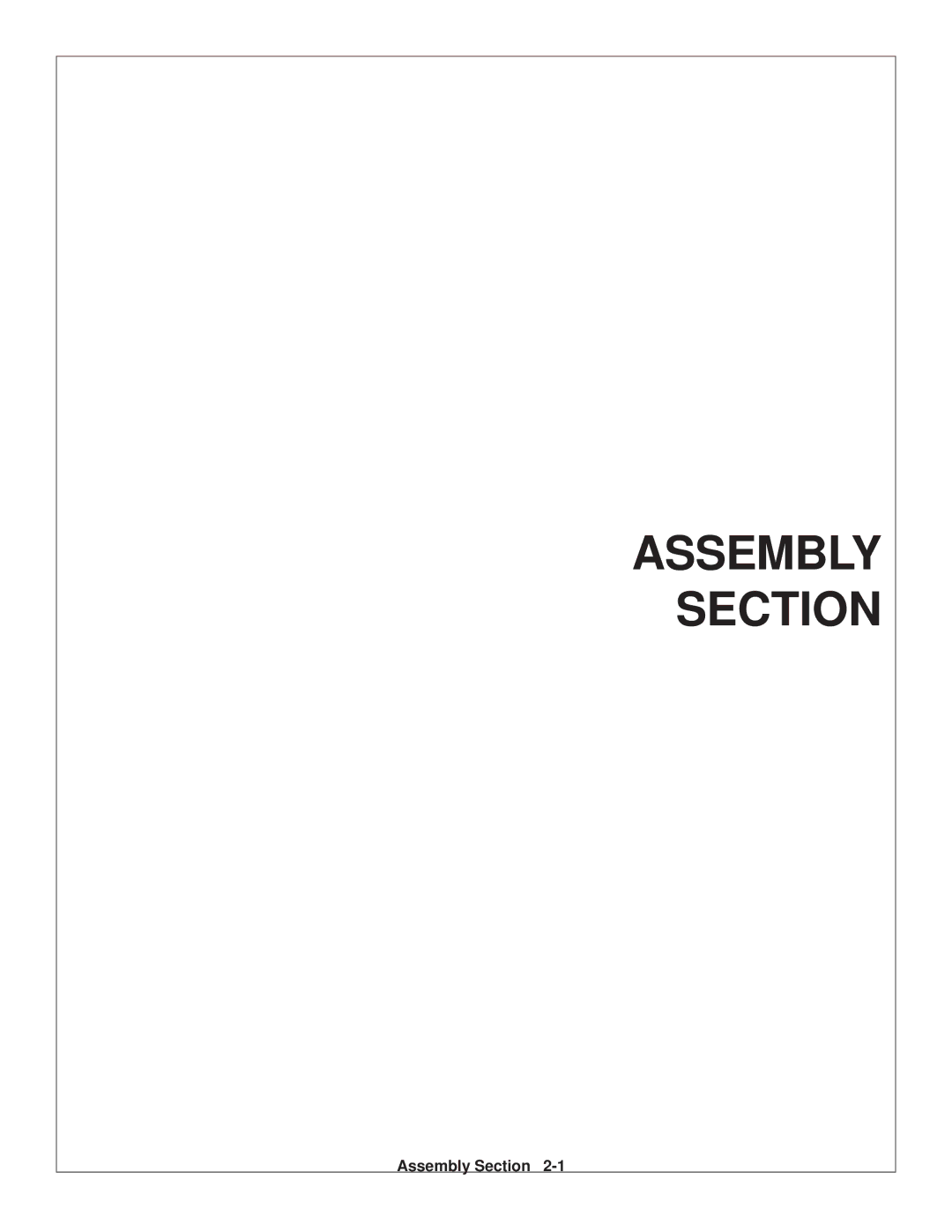 Tiger JD 5101E, JD 5083E, JD 5093E manual Assembly Section 