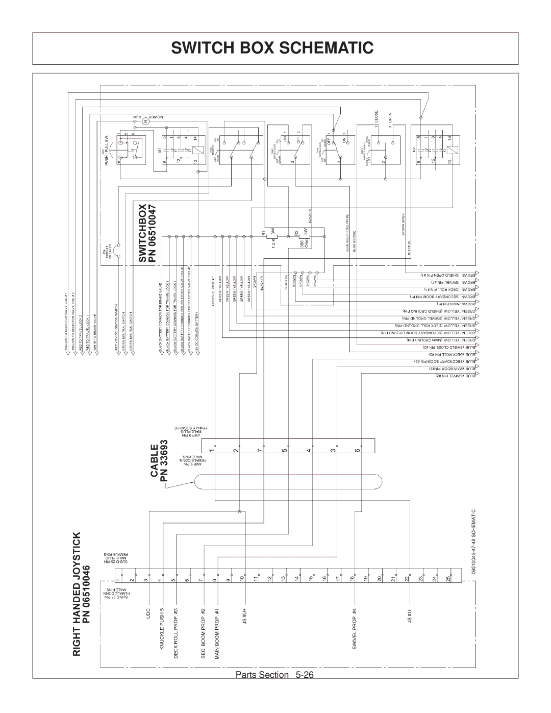 Tiger JD 62-6420 manual Switch BOX Schematic 