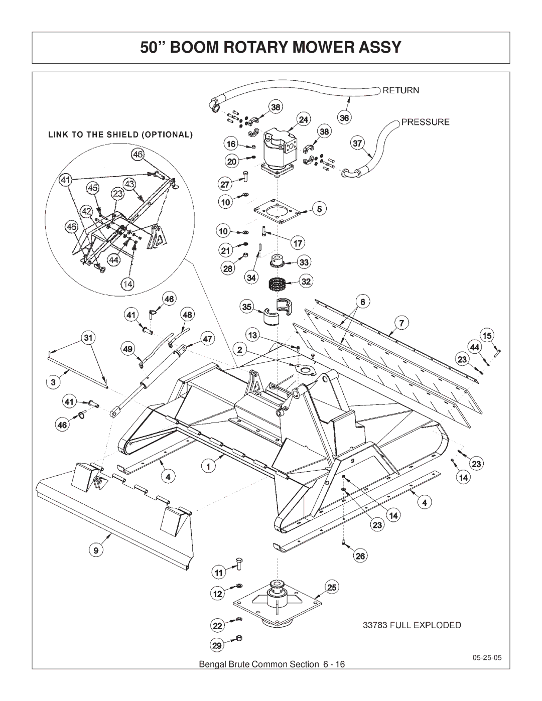 Tiger JD 62-6420 manual Boom Rotary Mower Assy 