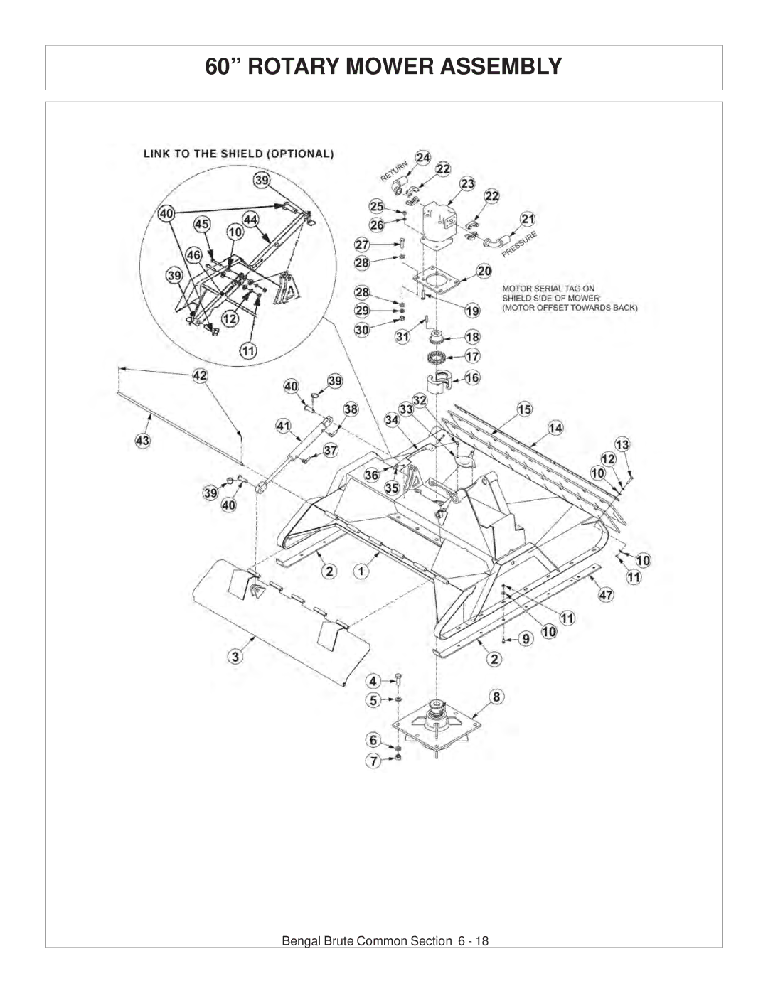 Tiger JD 62-6420 manual Rotary Mower Assembly 