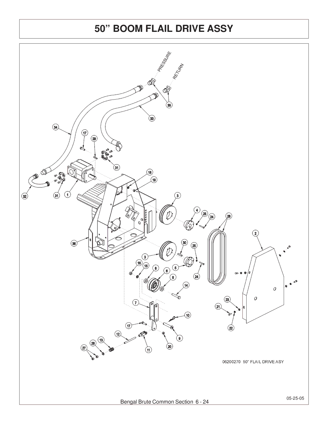 Tiger JD 62-6420 manual Boom Flail Drive Assy 