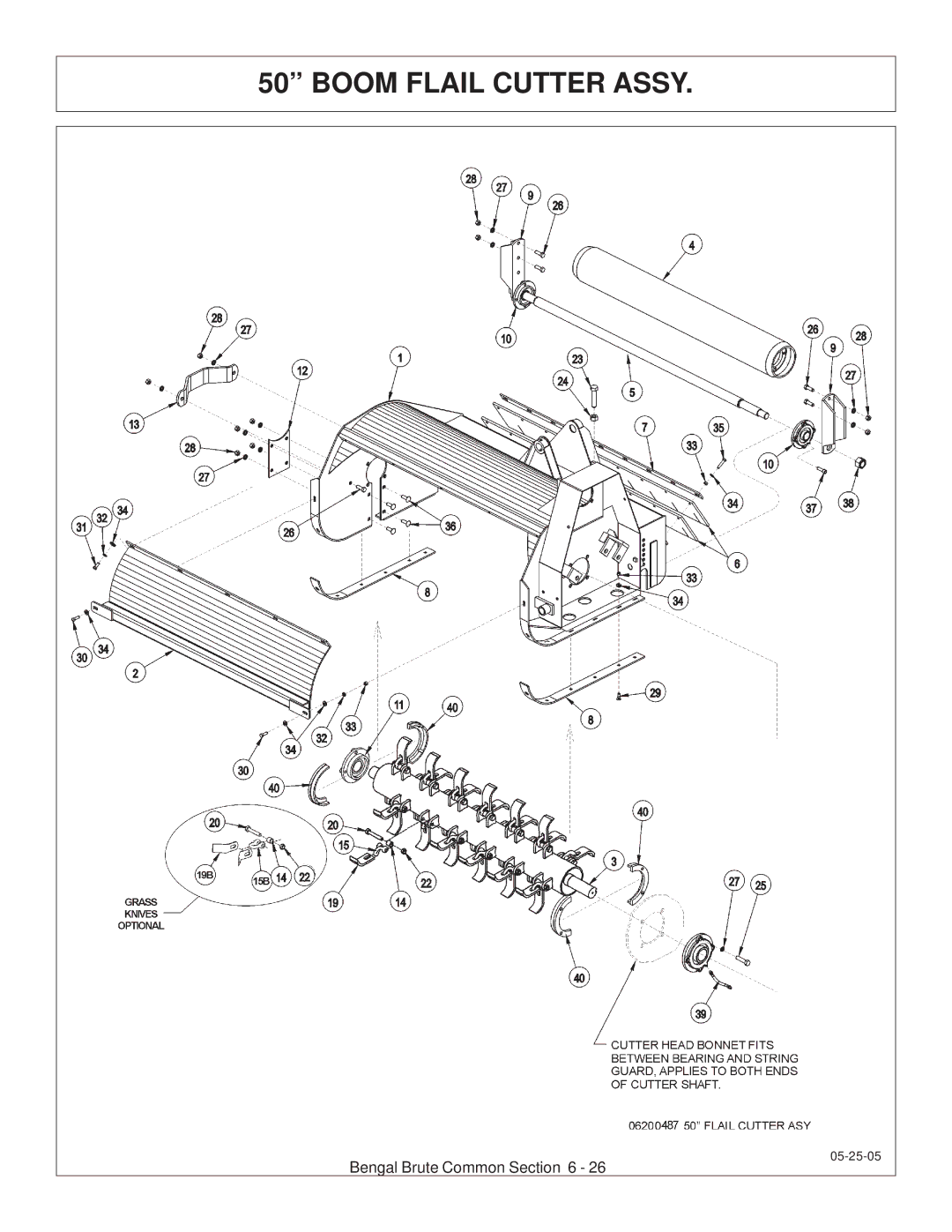 Tiger JD 62-6420 manual Boom Flail Cutter Assy 