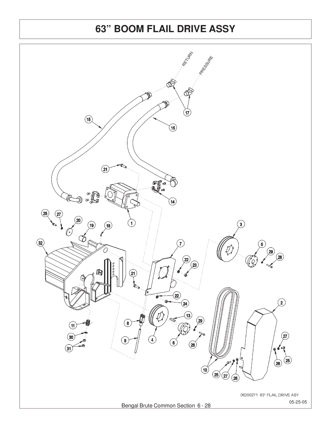 Tiger JD 62-6420 manual Boom Flail Drive Assy 