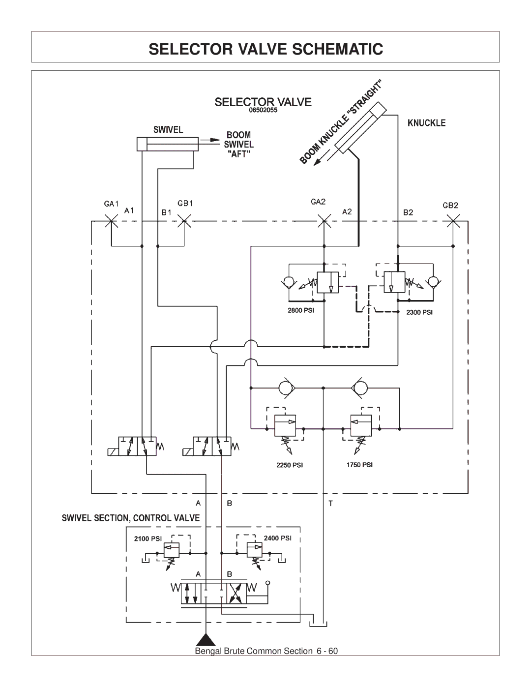 Tiger JD 62-6420 manual Selector Valve Schematic 