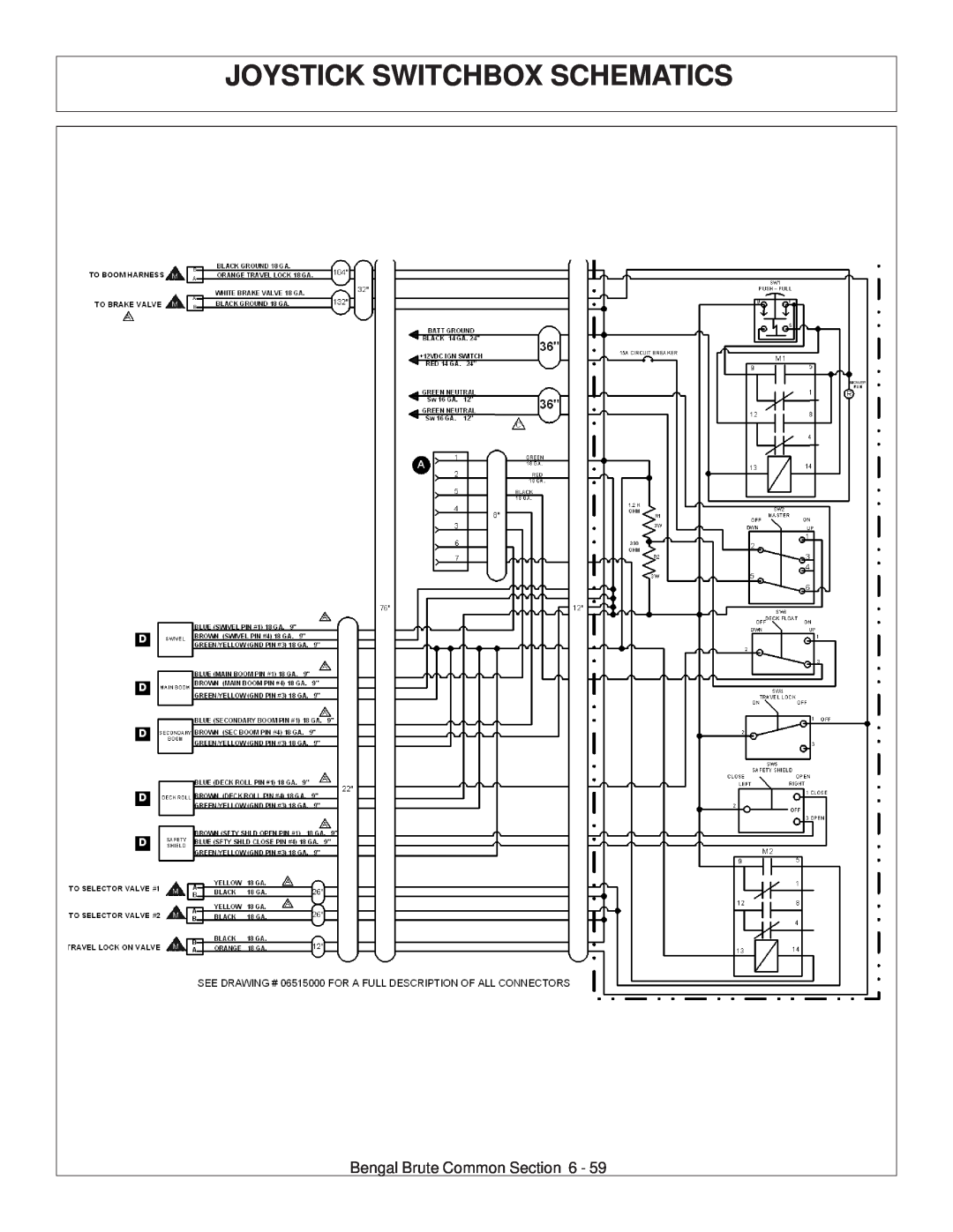 Tiger JD 62-6420 manual Joystick Switchbox Schematics, Bengal Brute Common 
