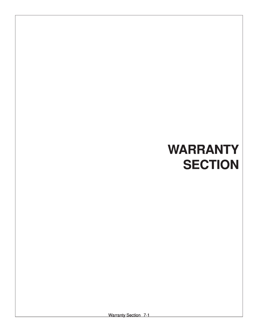 Tiger JD 62-6420 manual Warranty Section 