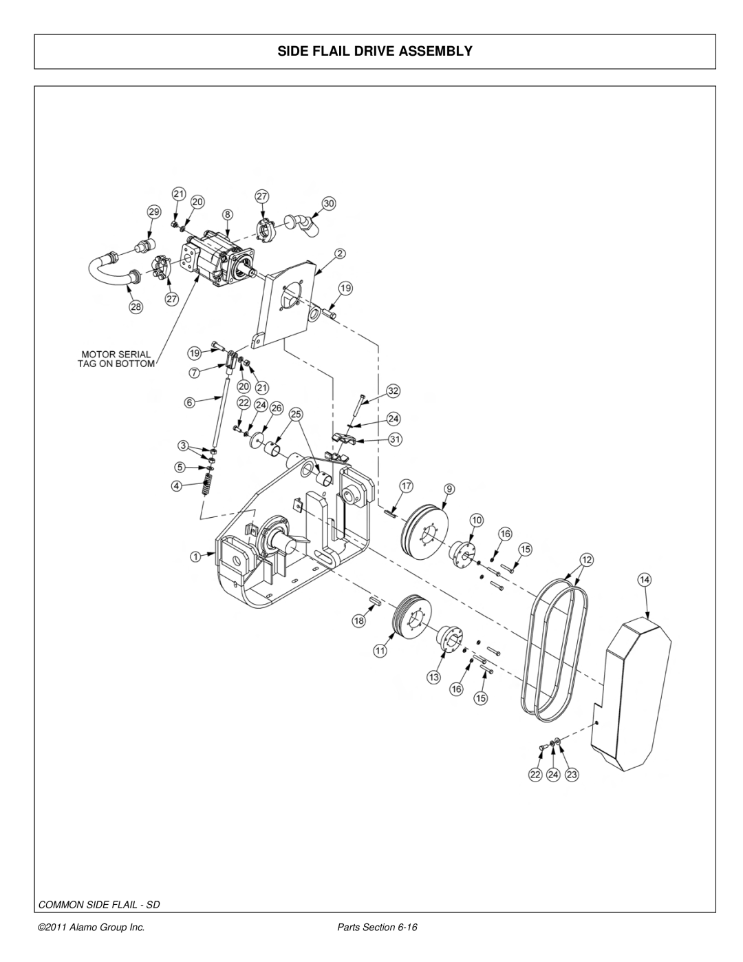 Tiger Mowers JD 5065M, JD 5085M-105M manual Side Flail Drive Assembly 