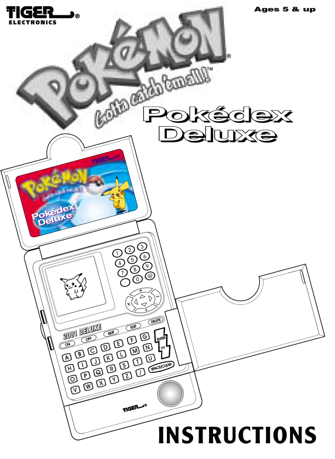 Tiger Pokedex Deluxe manual Instructions 