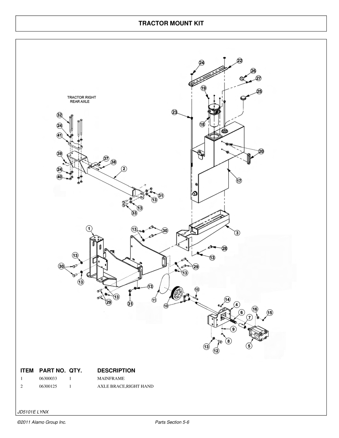 Tiger Products Co., Ltd 5101E, 5083E, 5093E manual Tractor Mount KIT 