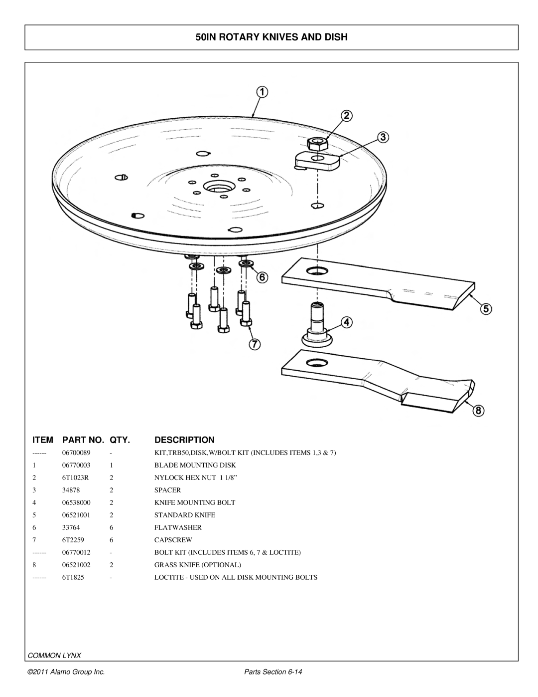 Tiger Products Co., Ltd 5101E, 5083E, 5093E manual 50IN Rotary Knives and Dish 