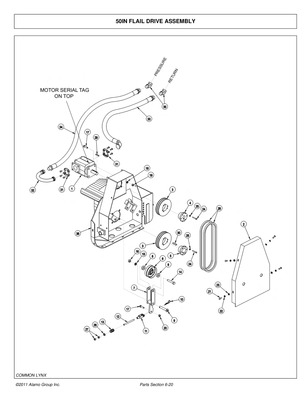 Tiger Products Co., Ltd 5101E, 5083E, 5093E manual 50IN Flail Drive Assembly 