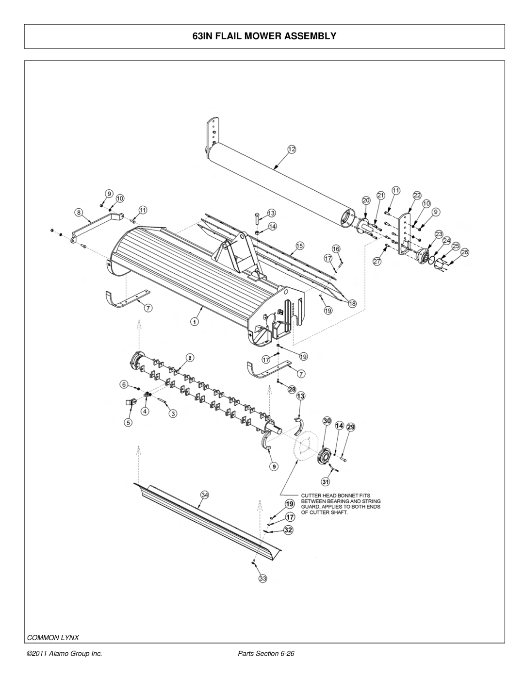 Tiger Products Co., Ltd 5101E, 5083E, 5093E manual 63IN Flail Mower Assembly 