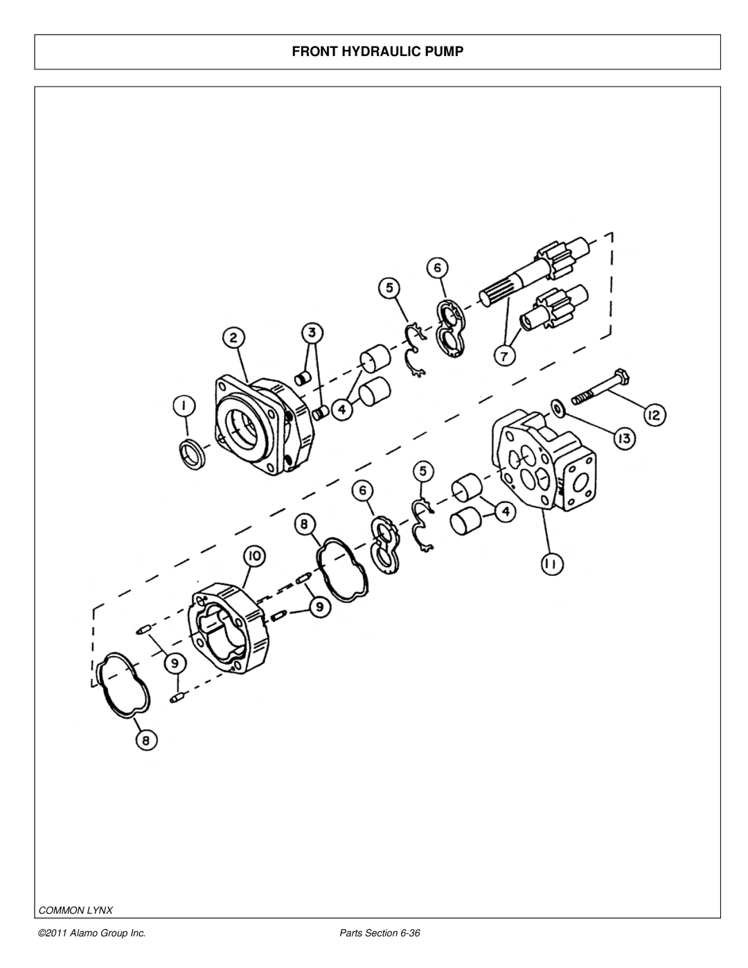 Tiger Products Co., Ltd 5083E, 5093E, 5101E manual Front Hydraulic Pump 