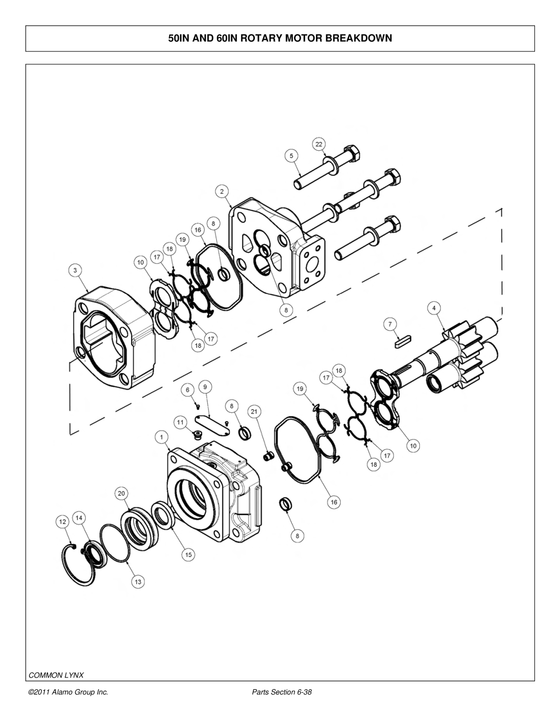 Tiger Products Co., Ltd 5101E, 5083E, 5093E manual 50IN and 60IN Rotary Motor Breakdown 